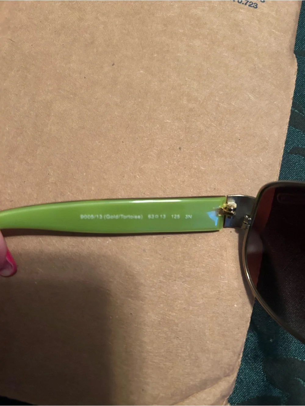 Coach HC7001 Taylor sunglasses ladies gold tone frame tortoise/green